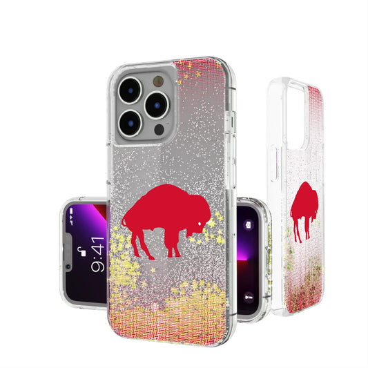 Buffalo Bills Historic Collection Linen Glitter Phone Case for Apple iPhone