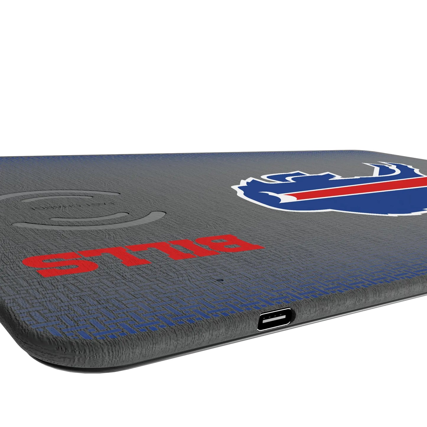 Buffalo Bills Linen 15-Watt Wireless Charger and Mouse Pad