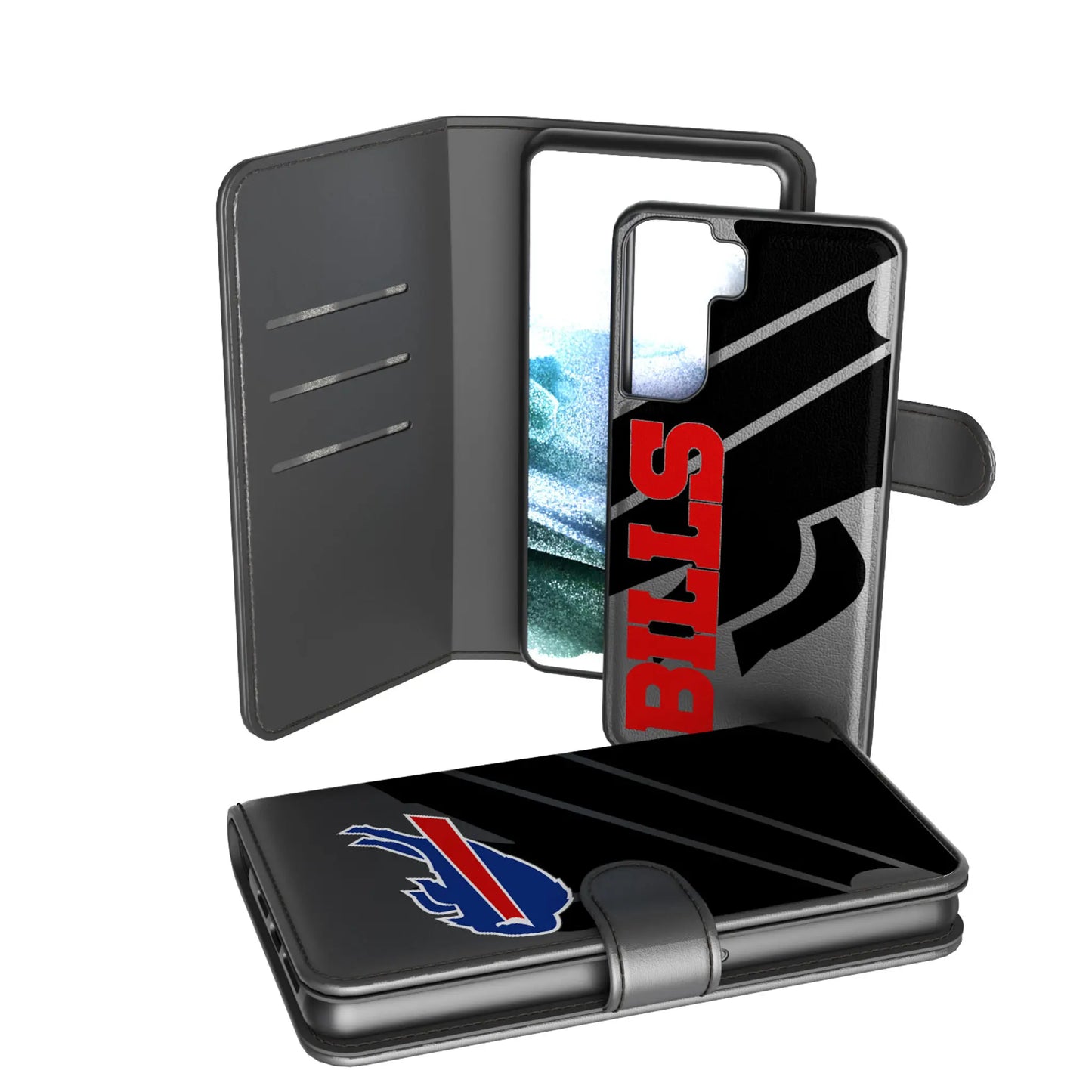 Buffalo Bills Monocolor Tilt Wallet Phone Case for Apple iPhone
