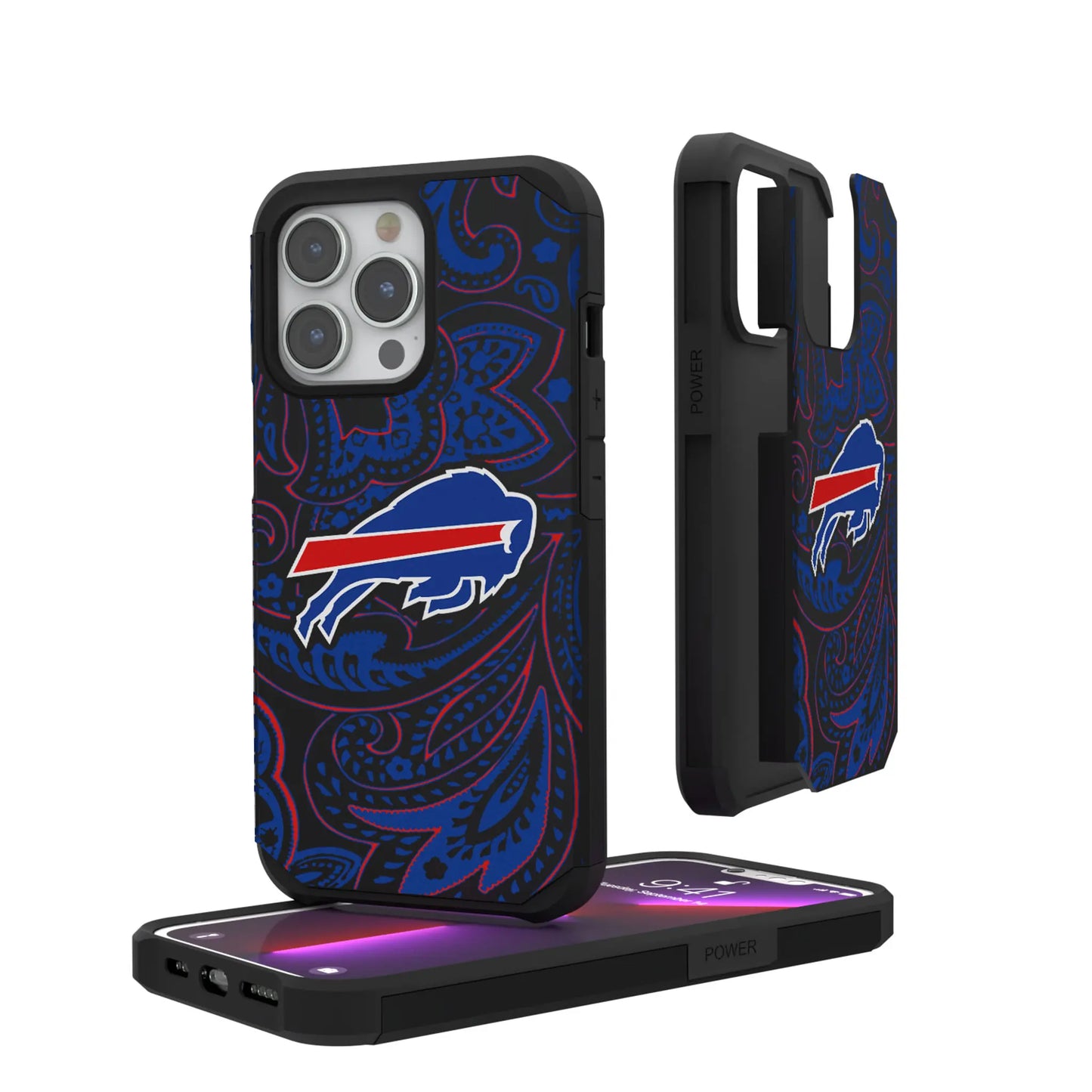 Buffalo Bills Paisley Rugged Phone Case for Apple iPhone