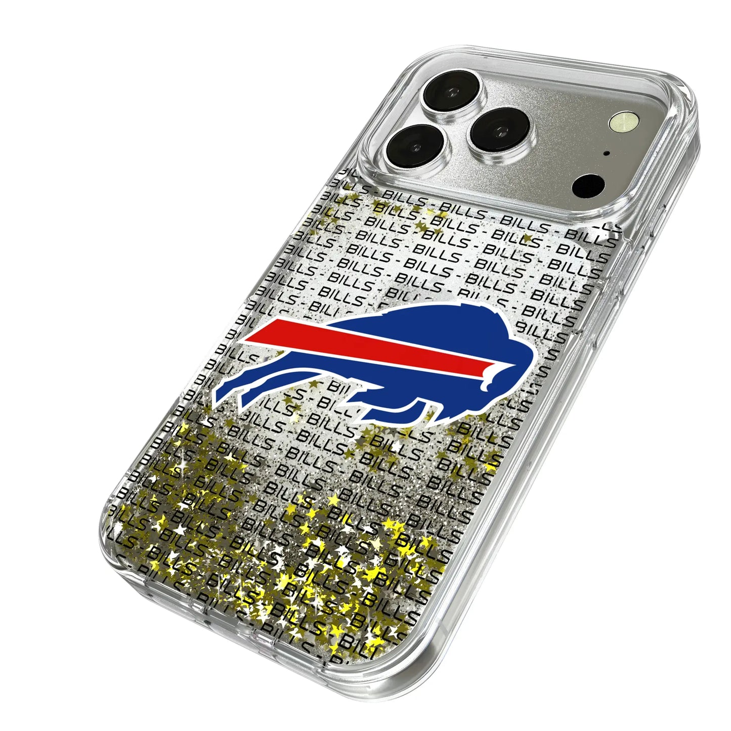 Buffalo Bills Text Backdrop Glitter Phone Case for Apple iPhone