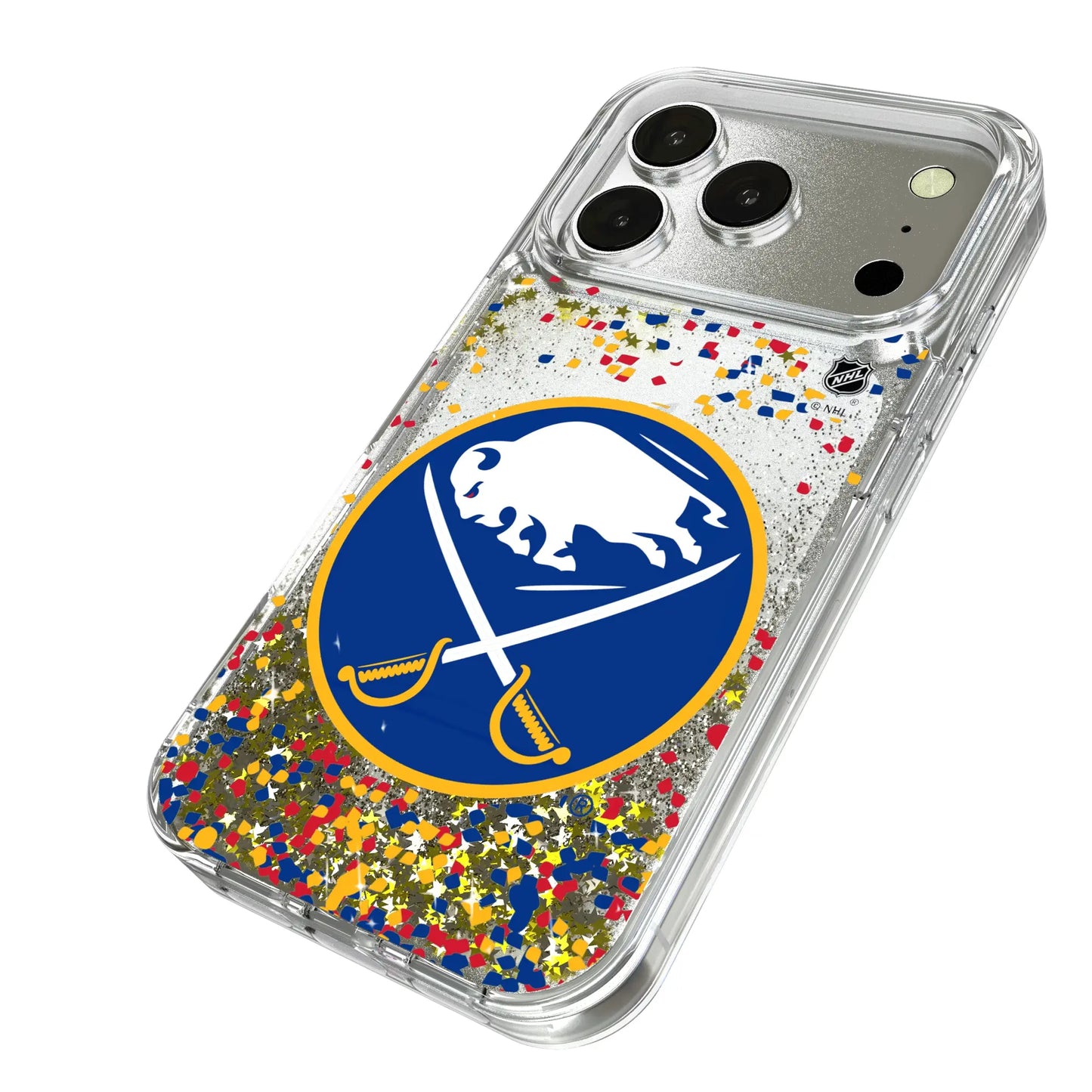Buffalo Sabres Confetti Glitter Phone Case for Apple iPhone