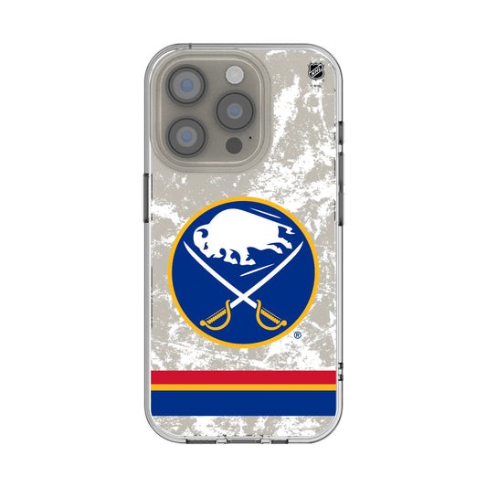 Buffalo Sabres Ice Stripe Clear Phone Case for Apple iPhone