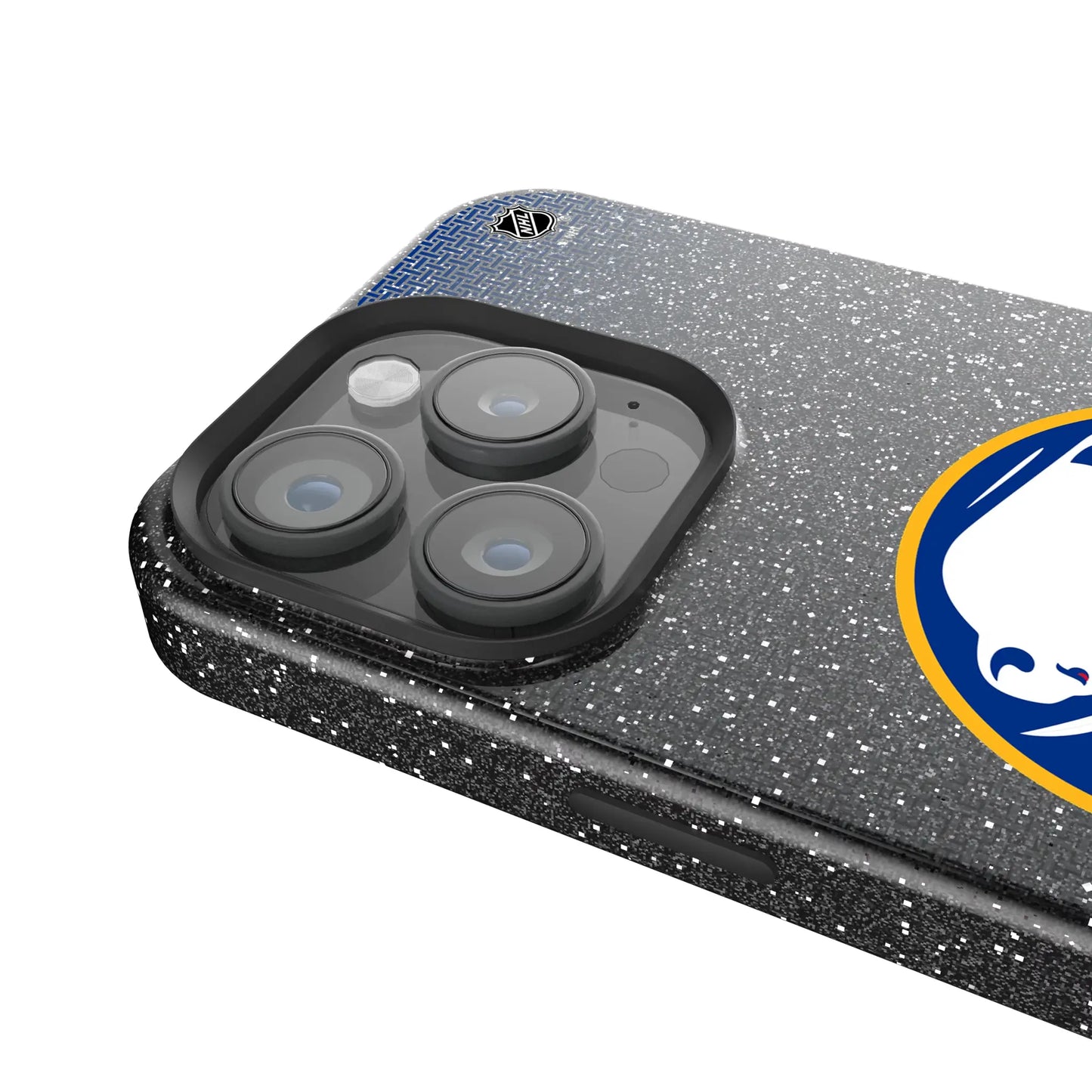 Buffalo Sabres Linen Black Bling Phone Case for Apple iPhone