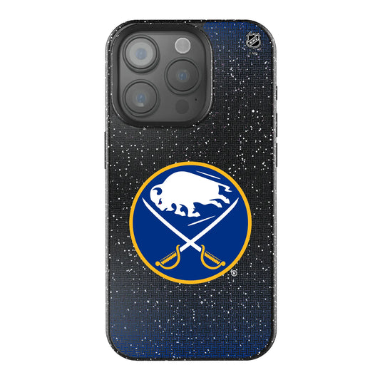 Buffalo Sabres Linen Black Bling Phone Case for Apple iPhone
