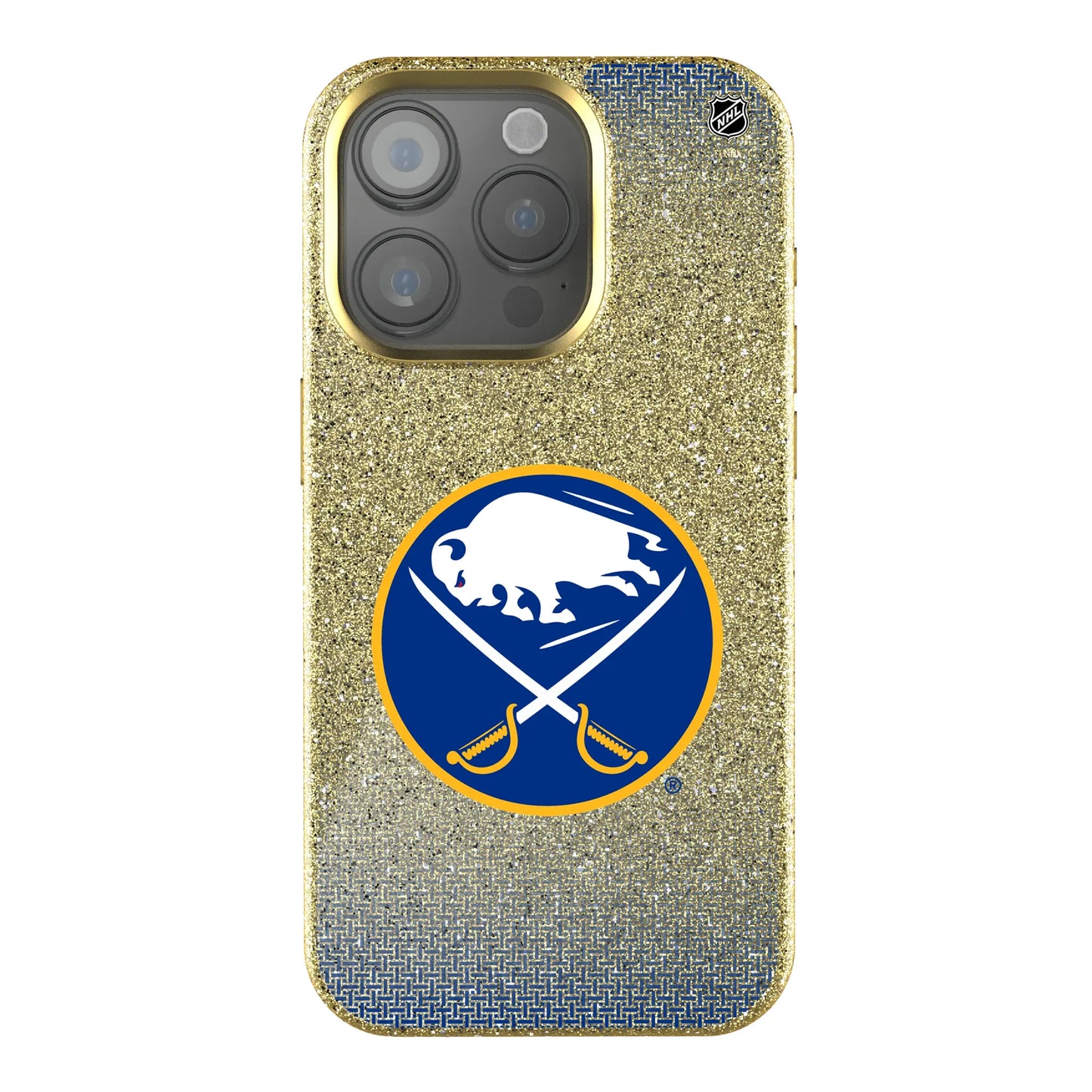 Buffalo Sabres Linen Bling Phone Case for Apple iPhone