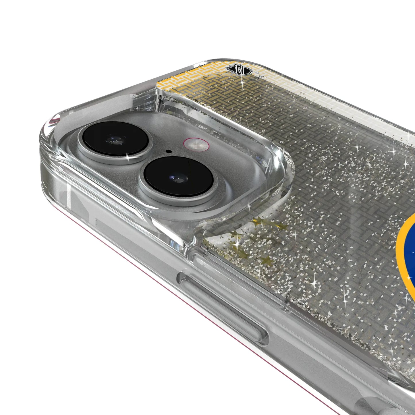 Buffalo Sabres Linen Glitter Phone Case for Apple iPhone