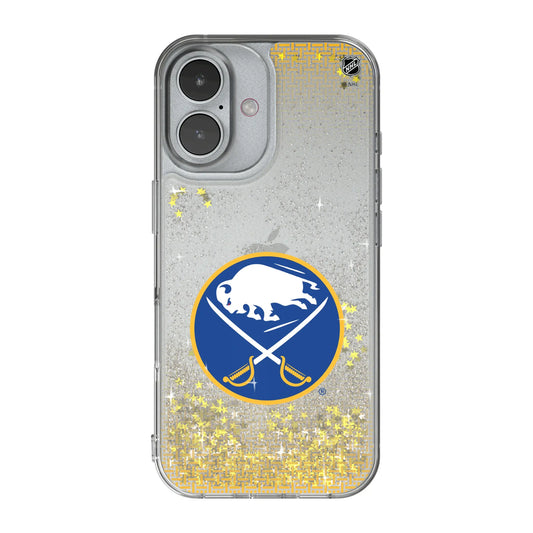 Buffalo Sabres Linen Glitter Phone Case for Apple iPhone