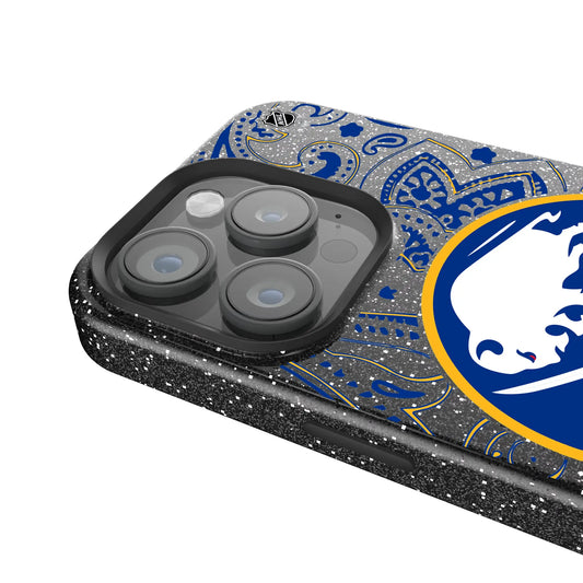 Buffalo Sabres Paisley Black Bling Phone Case for Apple iPhone