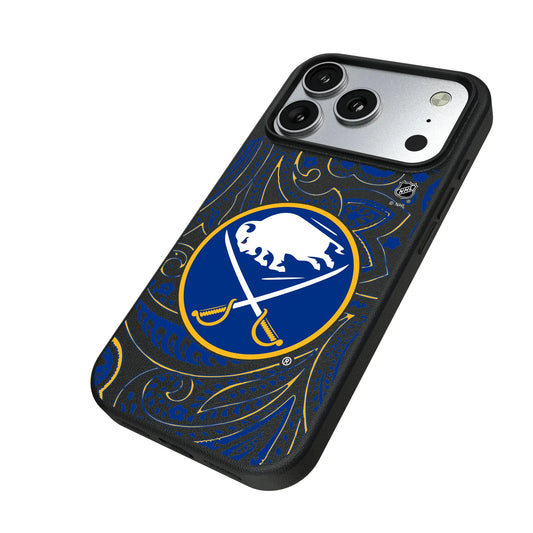 Buffalo Sabres Paisley MagSafe Compatible Phone Case for Apple iPhone