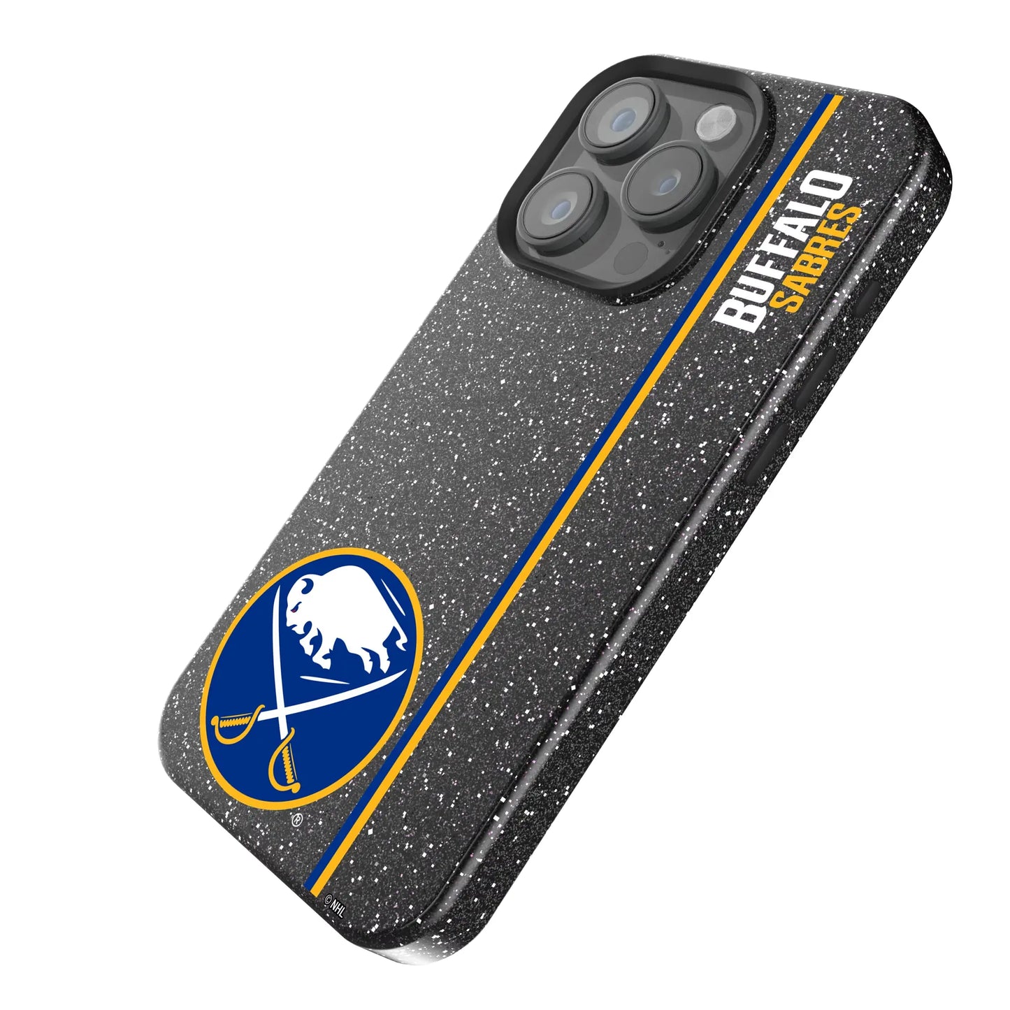 Buffalo Sabres Sidebar Black Bling Phone Case for Apple iPhone