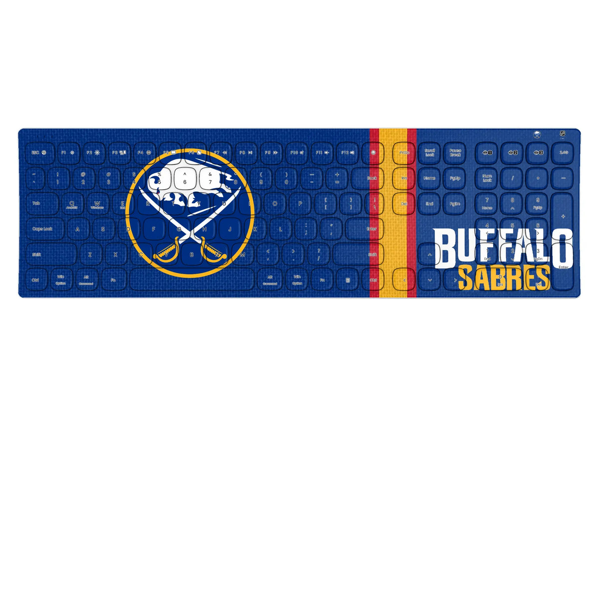 Buffalo Sabres Stripe Curved Wireless Keyboard
