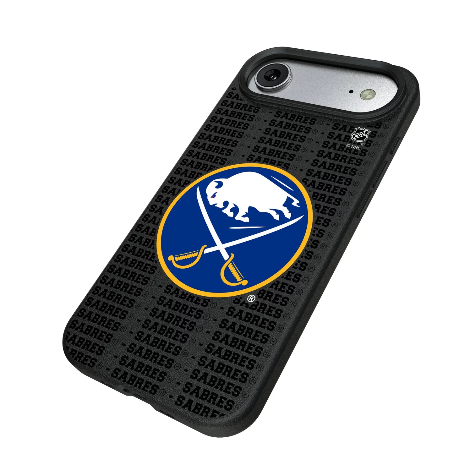 Buffalo Sabres Text Backdrop MagSafe Compatible Phone Case for Apple iPhone