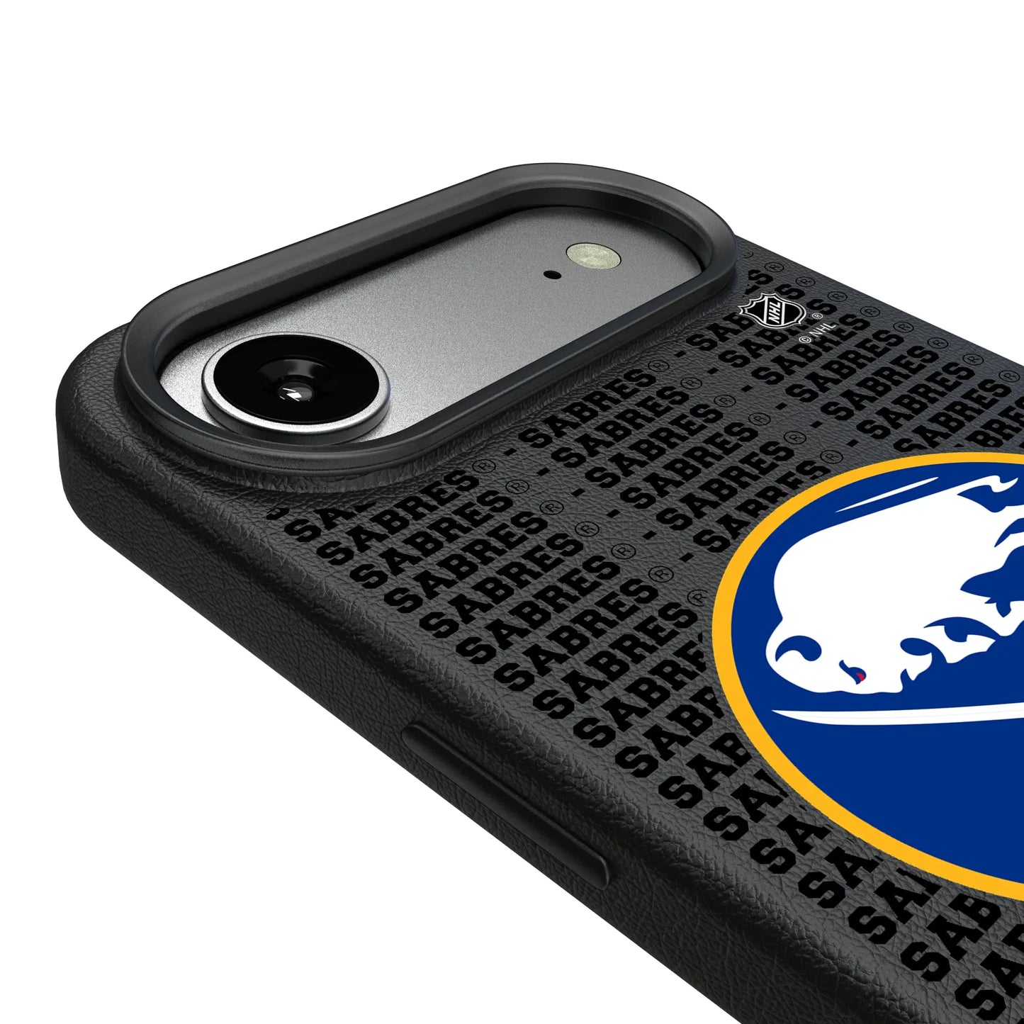 Buffalo Sabres Text Backdrop MagSafe Compatible Phone Case for Apple iPhone