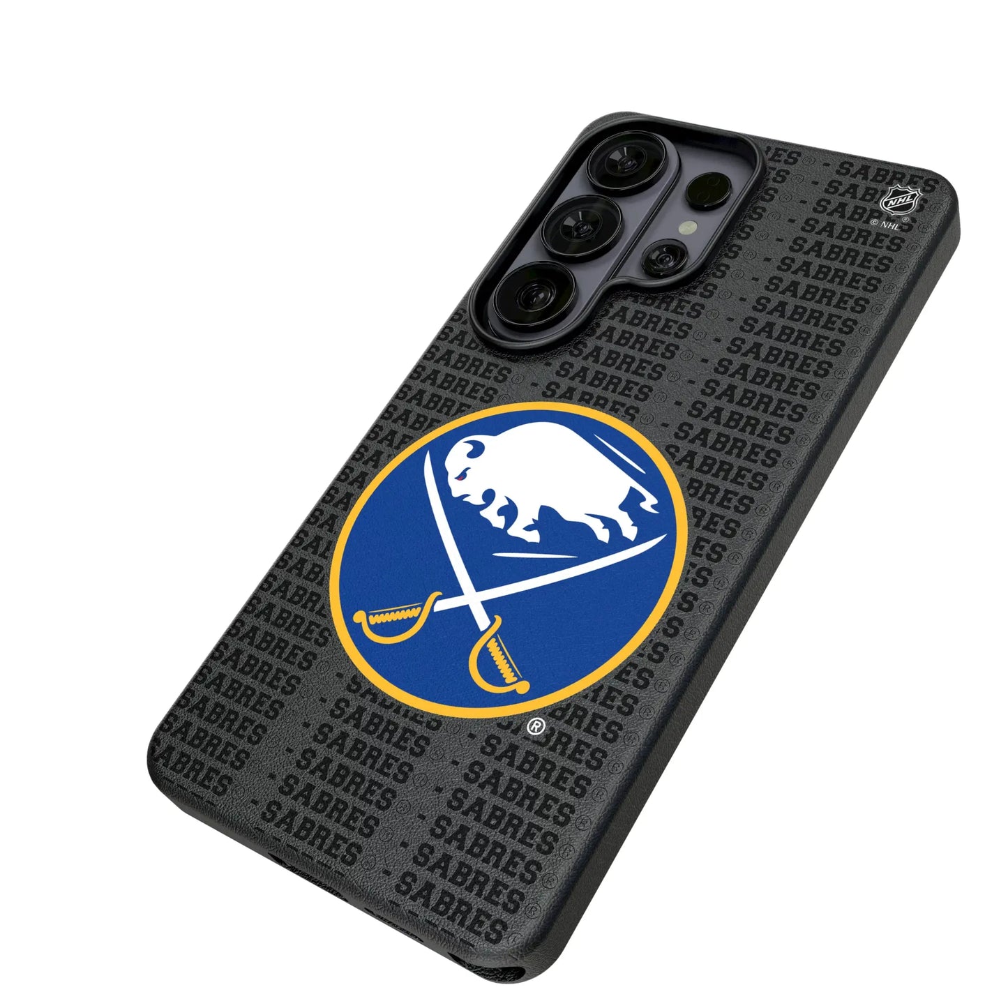 Buffalo Sabres Text Backdrop MagSafe Compatible Phone Case for Samsung Galaxy
