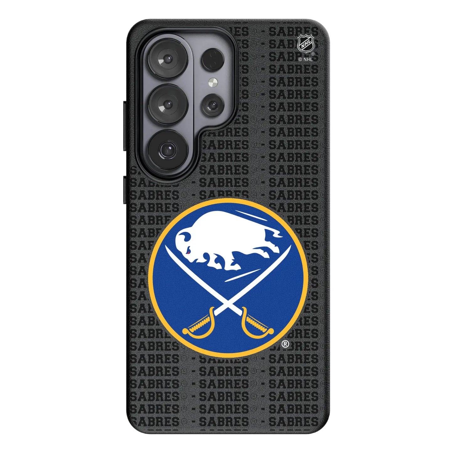 Buffalo Sabres Text Backdrop MagSafe Compatible Phone Case for Samsung Galaxy