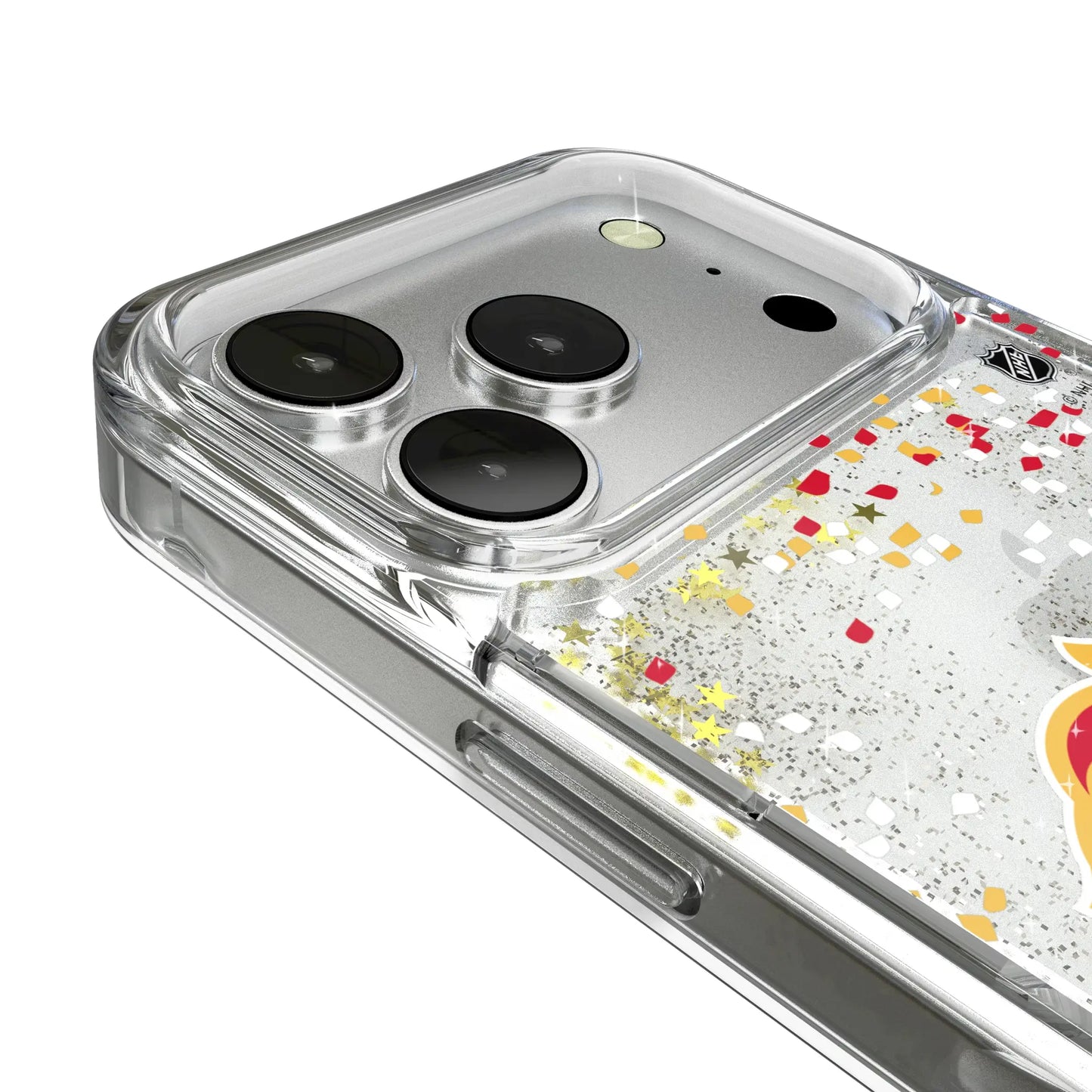 Calgary Flames Confetti Glitter Phone Case for Apple iPhone