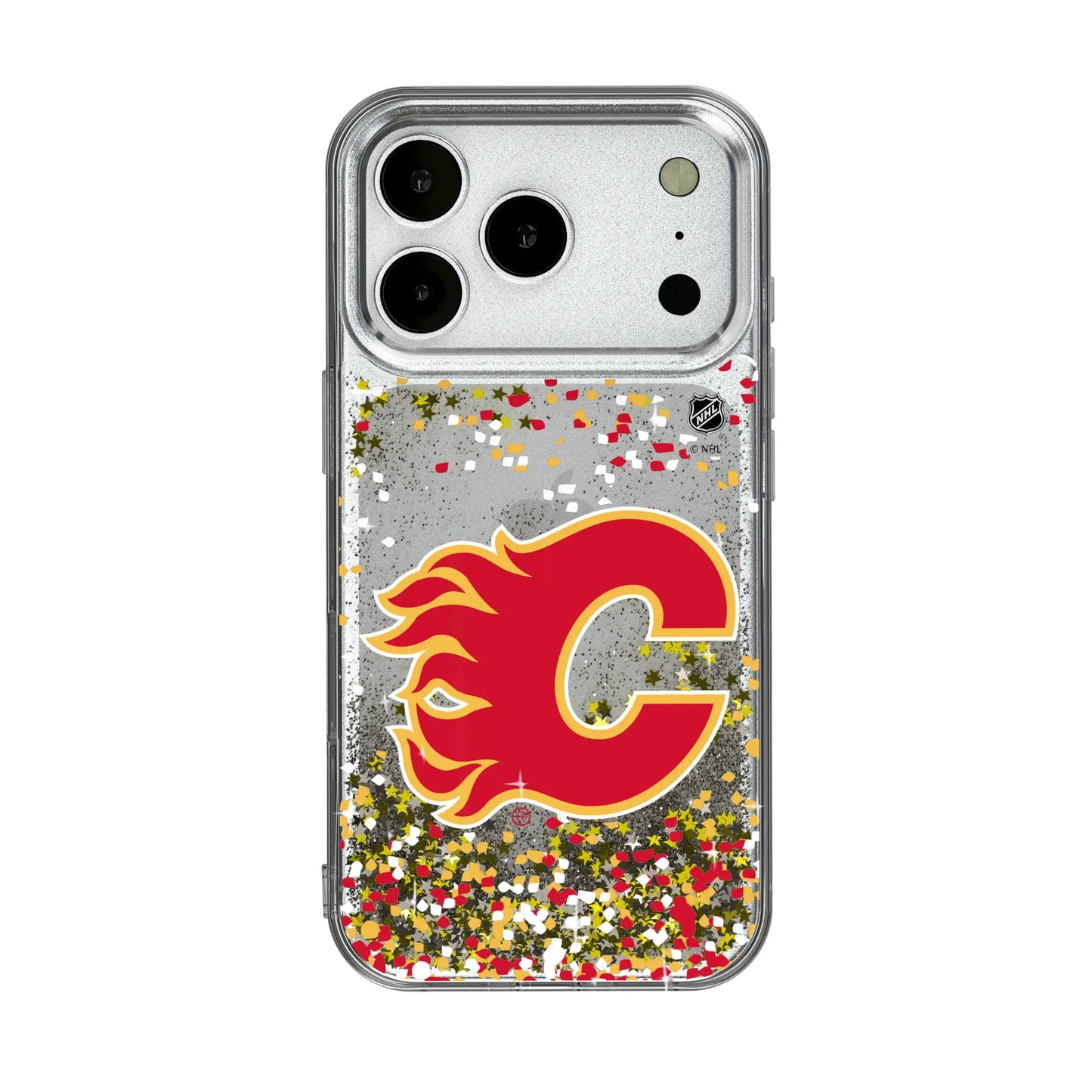 Calgary Flames Confetti Glitter Phone Case for Apple iPhone