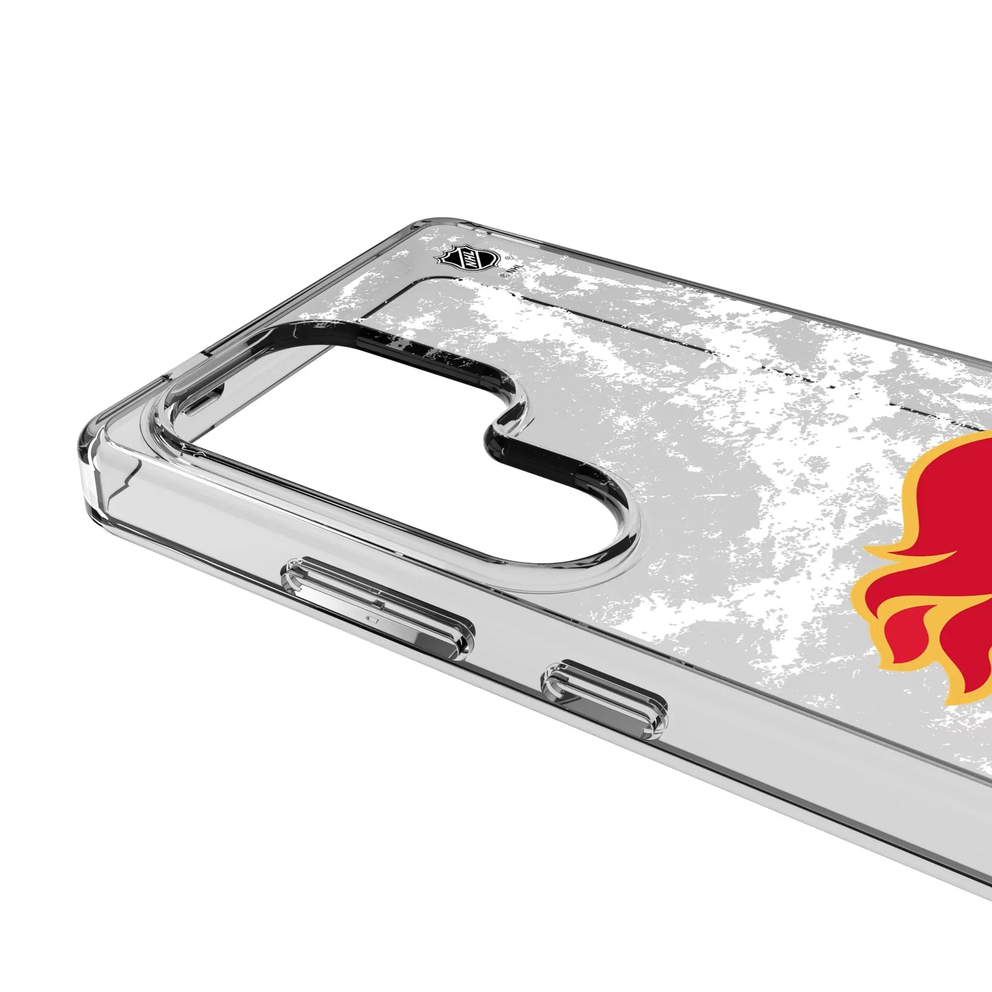Calgary Flames Ice Stripe Clear Phone Case for Samsung Galaxy