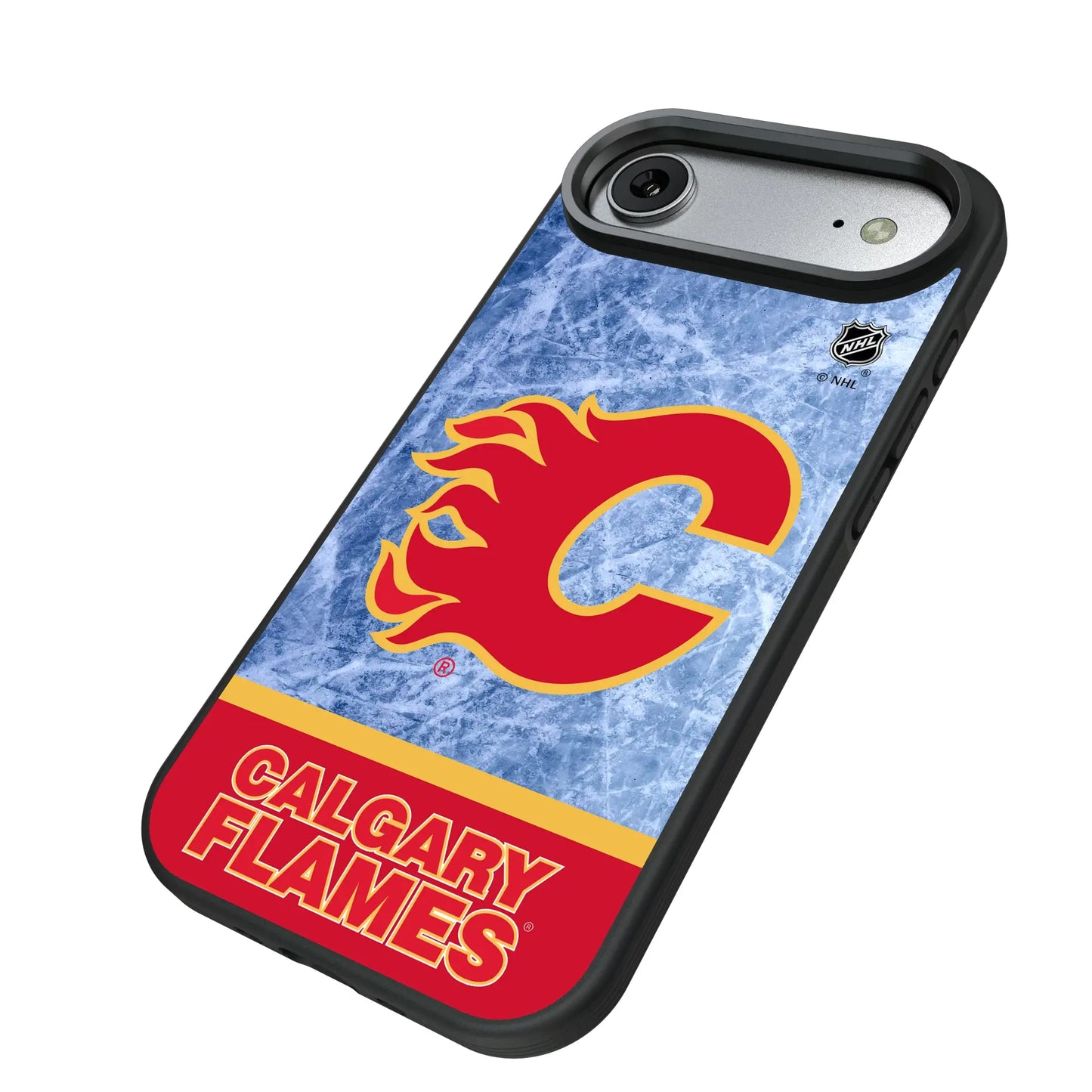 Calgary Flames Ice Wordmark Bump Phone Case for Apple iPhone