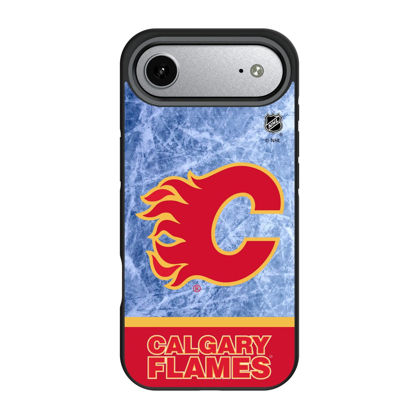 Calgary Flames Ice Wordmark Bump Phone Case for Apple iPhone