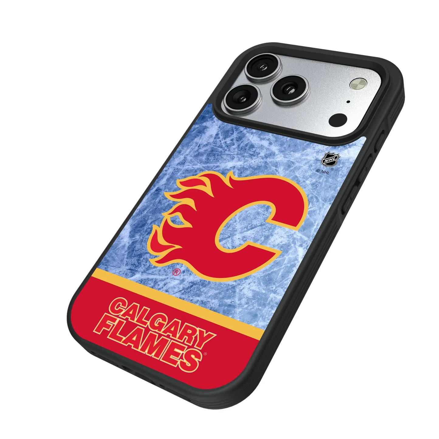 Calgary Flames Ice Wordmark Bump Phone Case for Apple iPhone