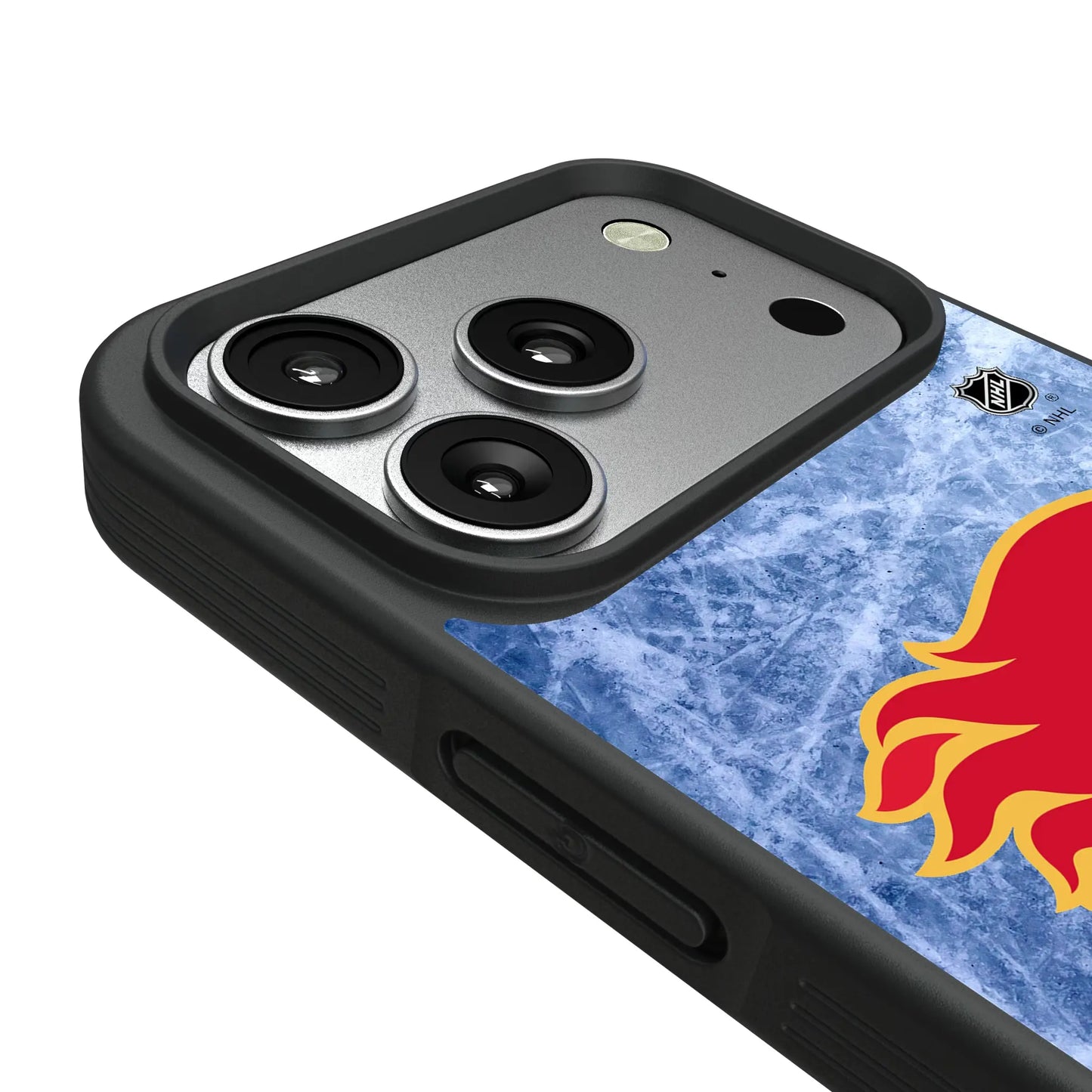 Calgary Flames Ice Wordmark Bump Phone Case for Apple iPhone