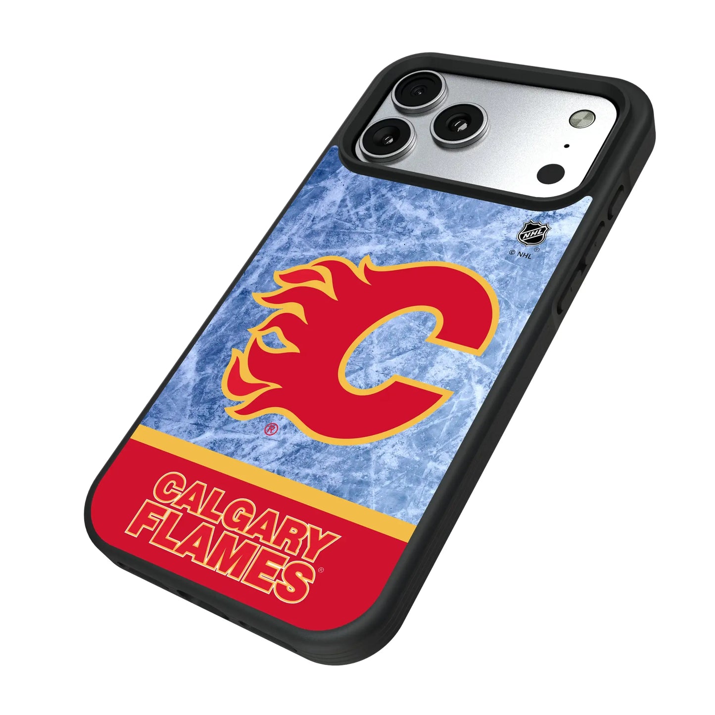 Calgary Flames Ice Wordmark Bump Phone Case for Apple iPhone