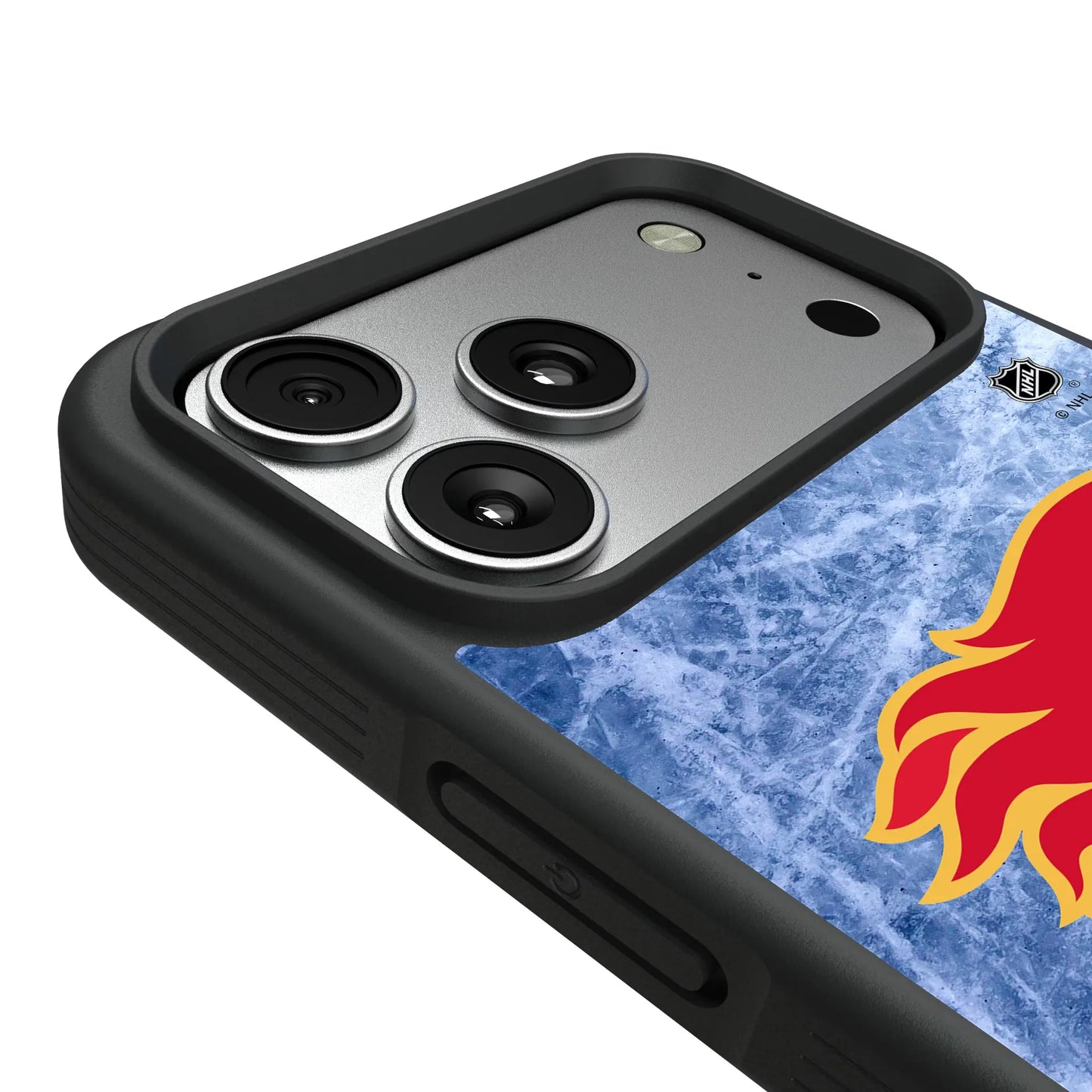 Calgary Flames Ice Wordmark Bump Phone Case for Apple iPhone