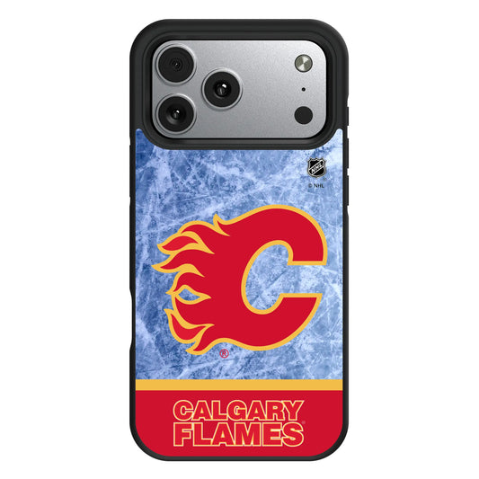 Calgary Flames Ice Wordmark Bump Phone Case for Apple iPhone