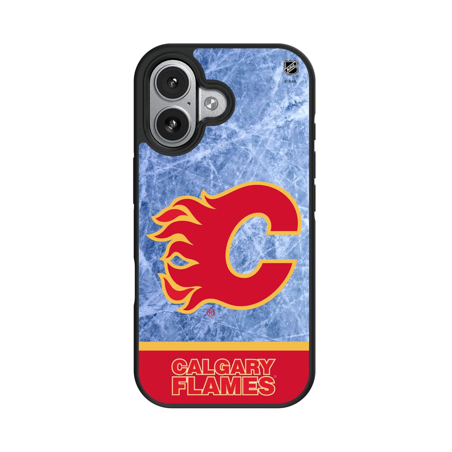Calgary Flames Ice Wordmark Bump Phone Case for Apple iPhone