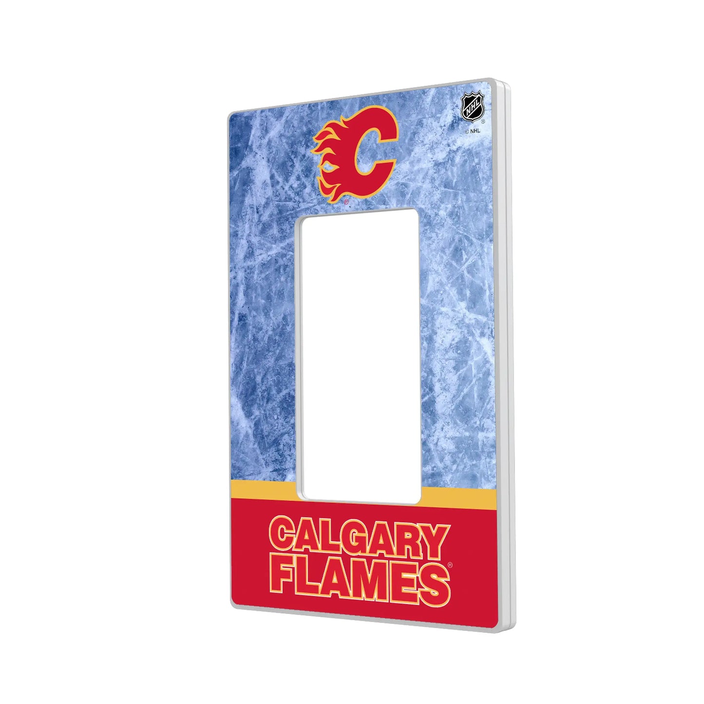Calgary Flames Ice Wordmark Hidden-Screw Light Switch Plate