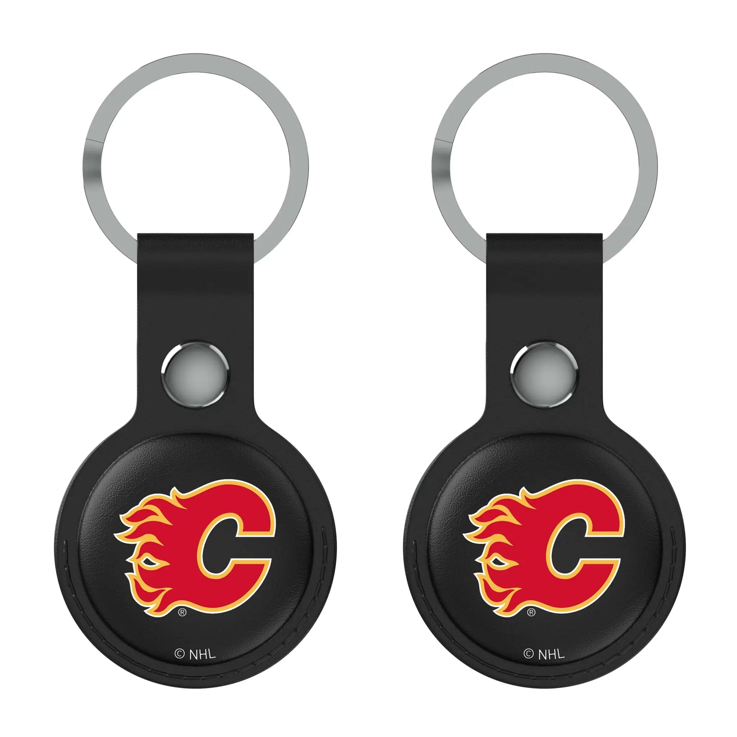 Calgary Flames Insignia Black Airtag Holder 2-Pack