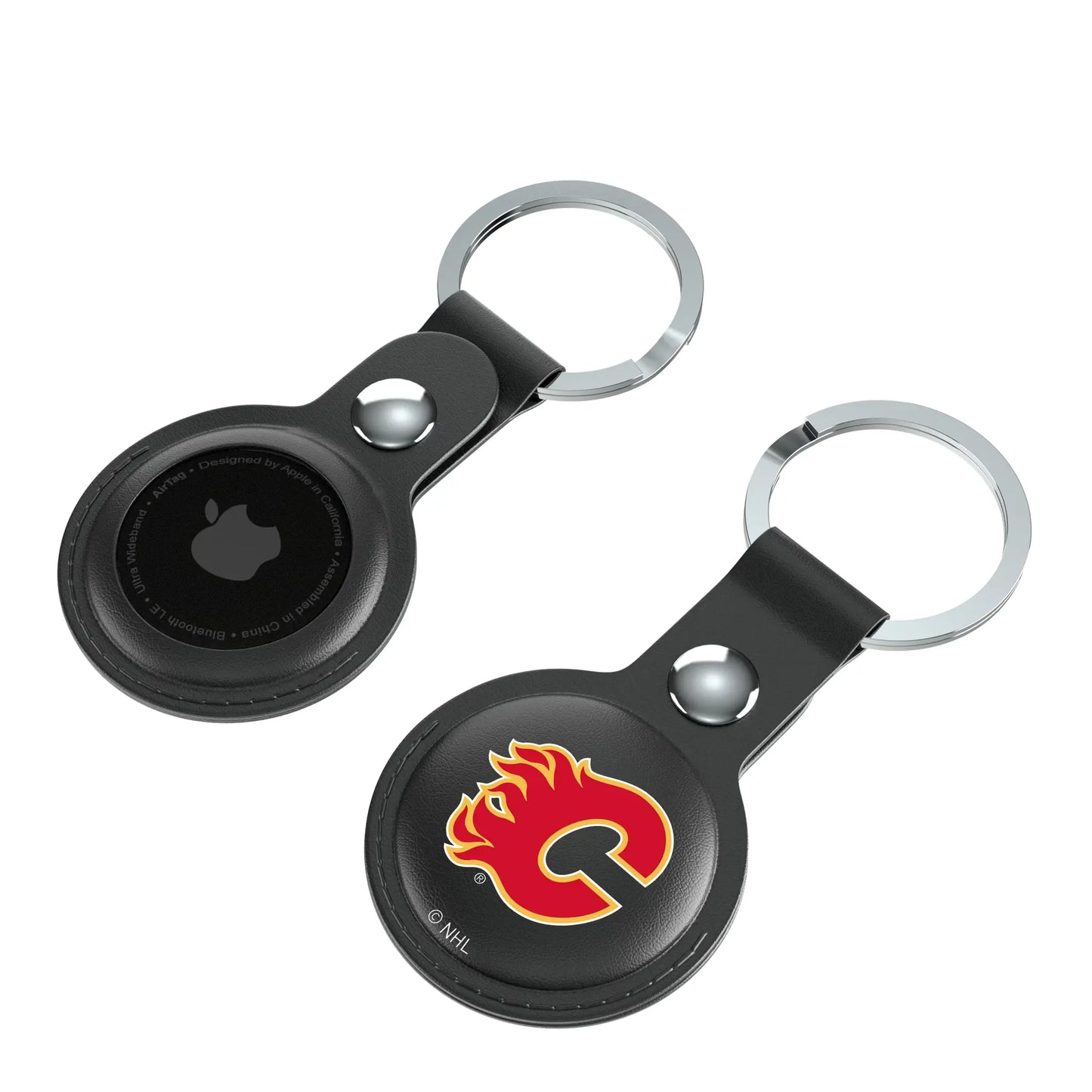 Calgary Flames Insignia Black Airtag Holder 2-Pack