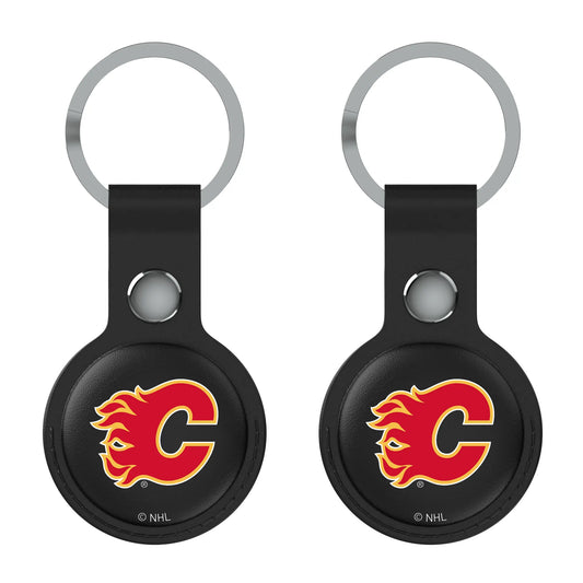 Calgary Flames Insignia Black Airtag Holder 2-Pack