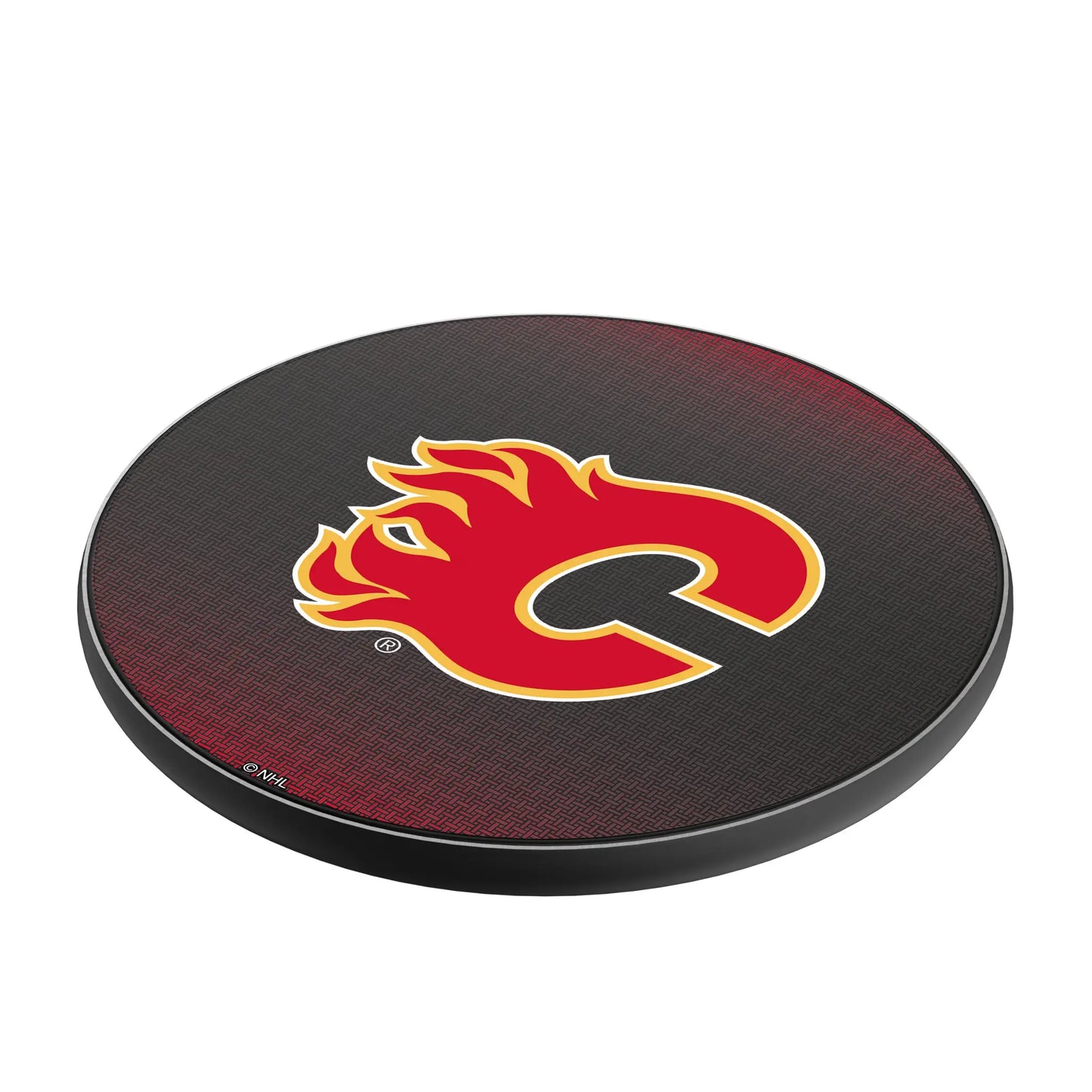 Calgary Flames Linen 15-Watt Wireless Charger