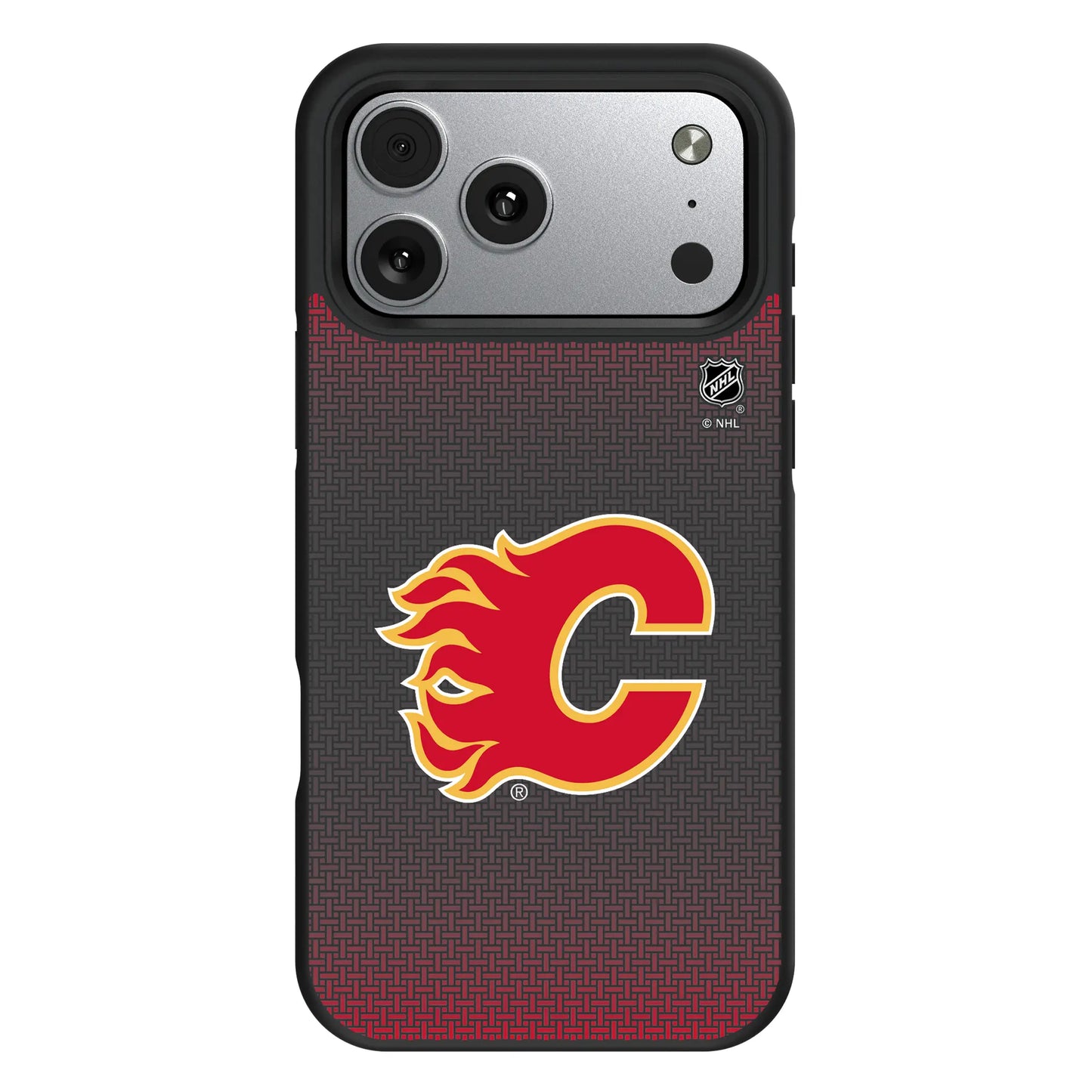 Calgary Flames Linen Bump Phone Case for Apple iPhone