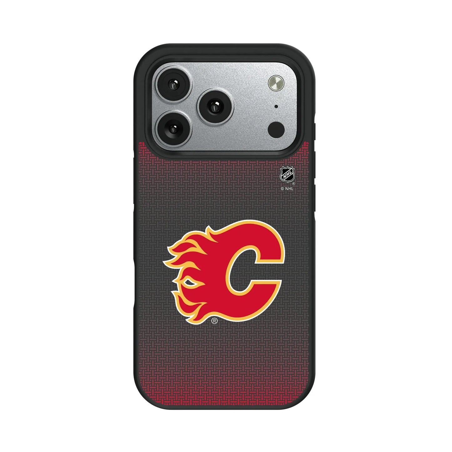 Calgary Flames Linen Bump Phone Case for Apple iPhone