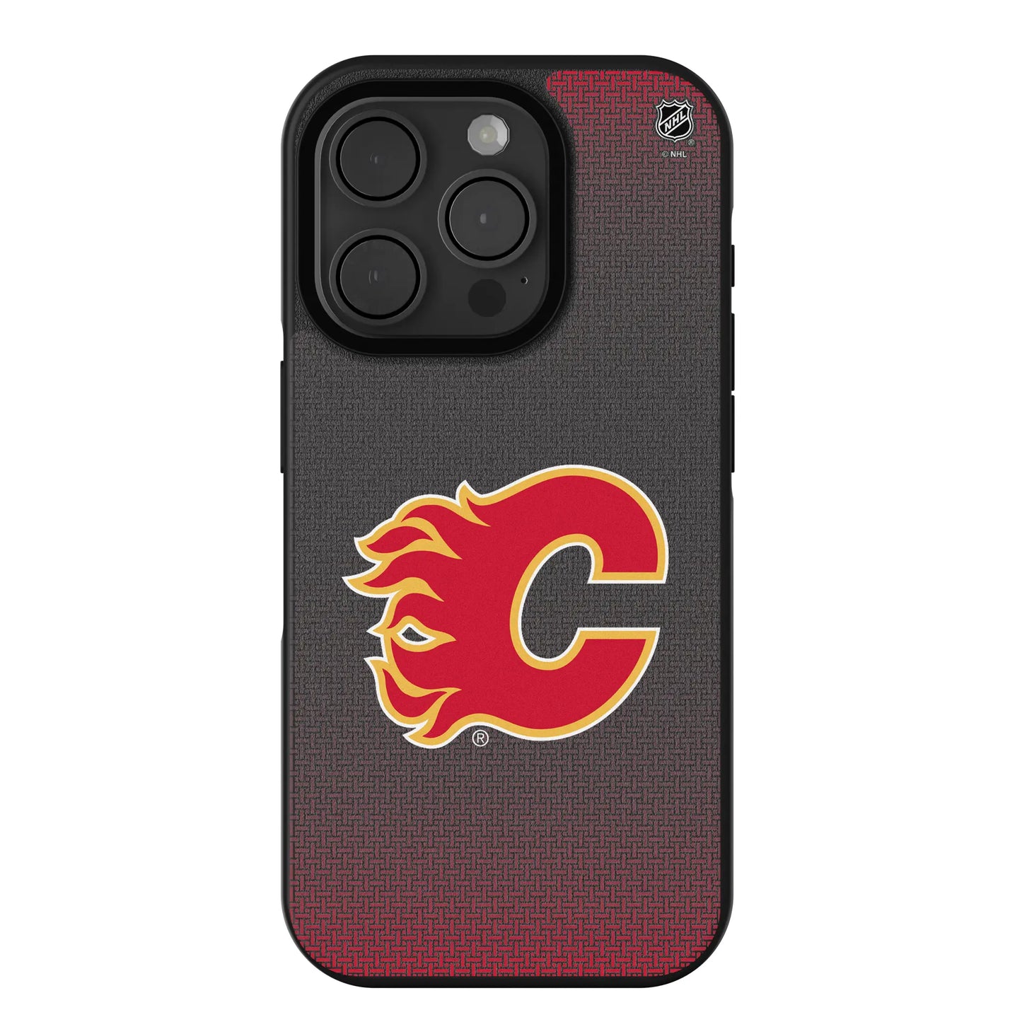 Calgary Flames Linen Bump Phone Case for Apple iPhone