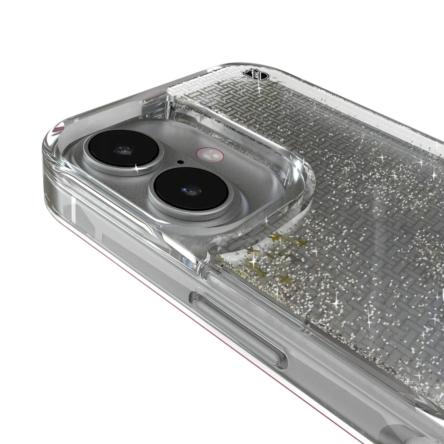 Calgary Flames Linen Glitter Phone Case for Apple iPhone