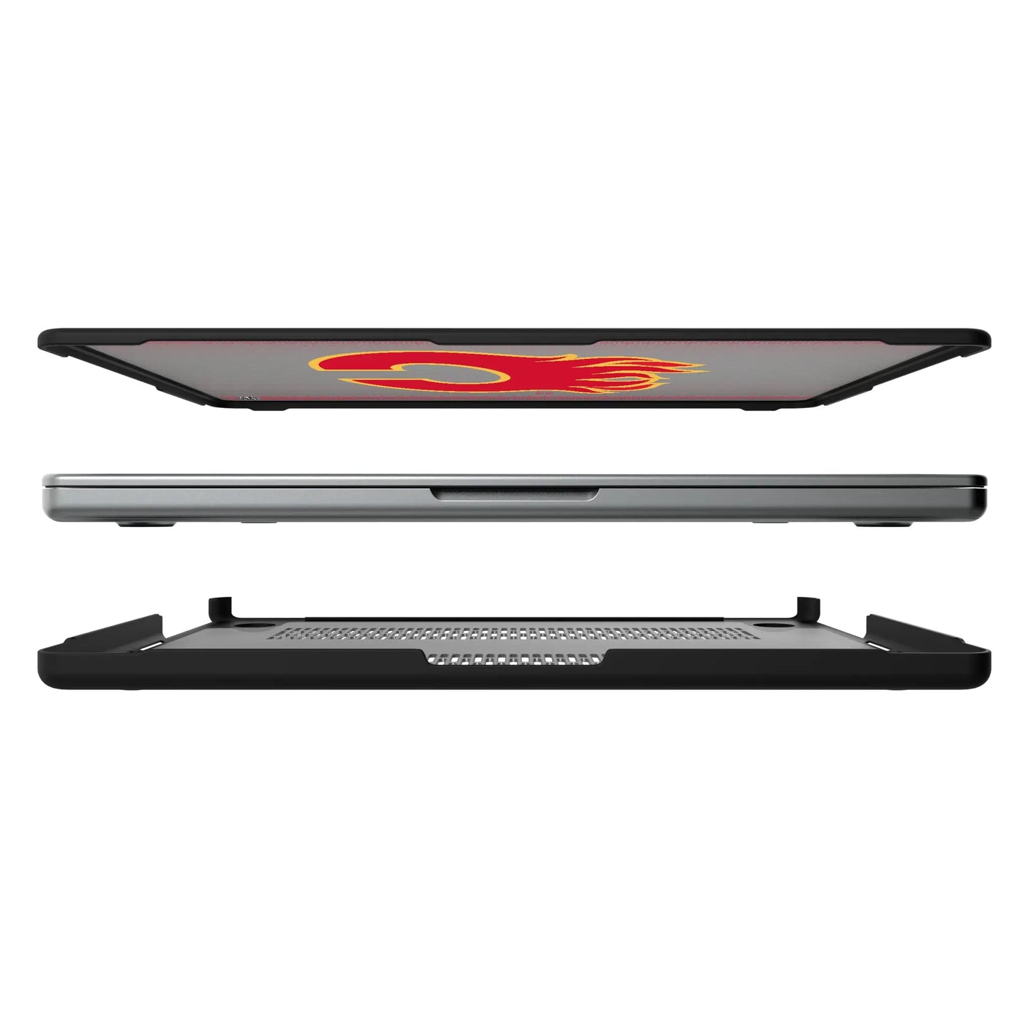 Calgary Flames Linen Laptop Case for Apple MacBook