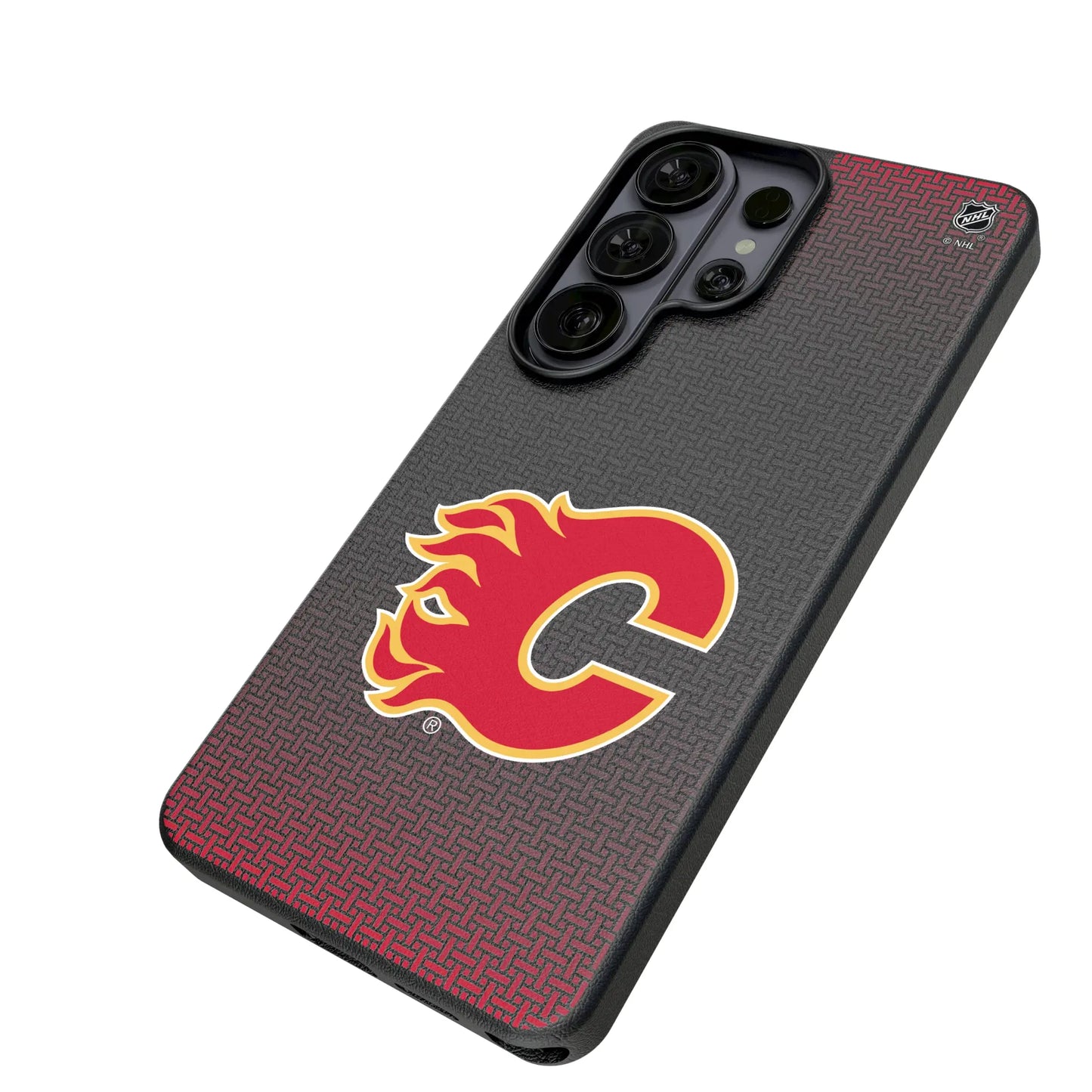 Calgary Flames Linen MagSafe Compatible Phone Case for Samsung Galaxy