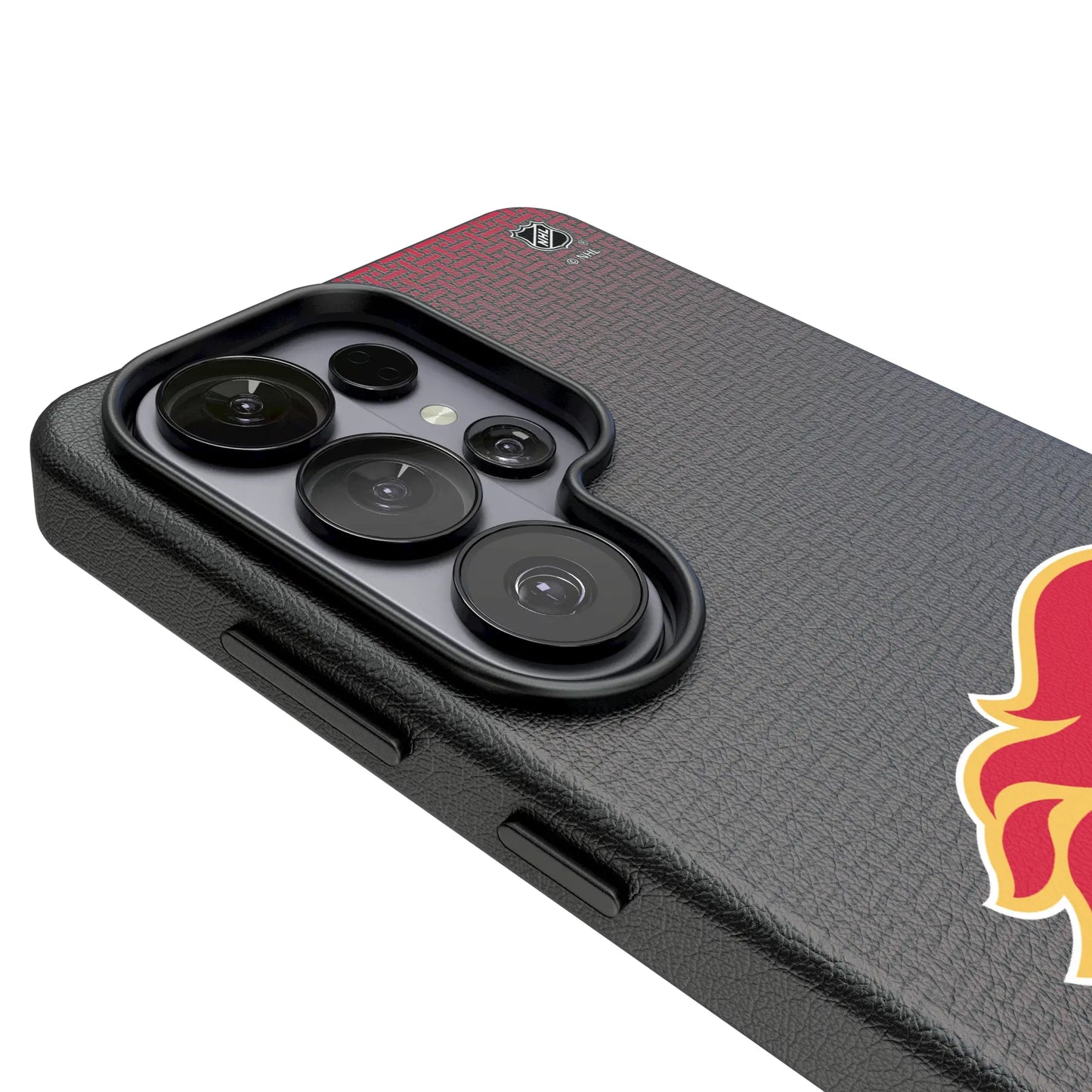Calgary Flames Linen MagSafe Compatible Phone Case for Samsung Galaxy