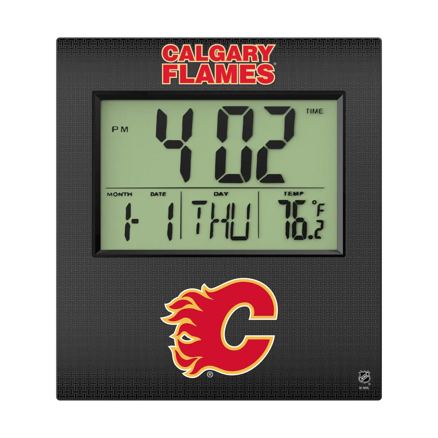 Calgary Flames Linen Wall Clock