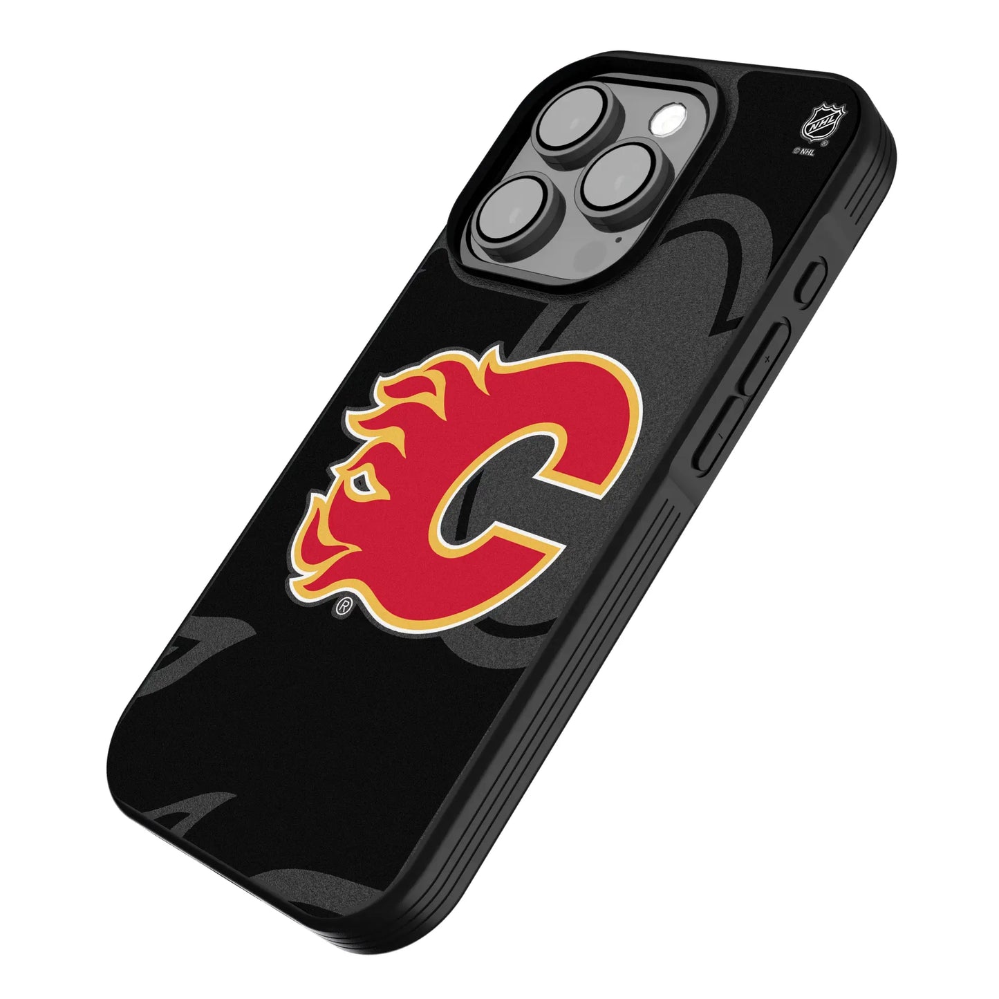Calgary Flames Monocolor Tilt Bump Phone Case for Apple iPhone
