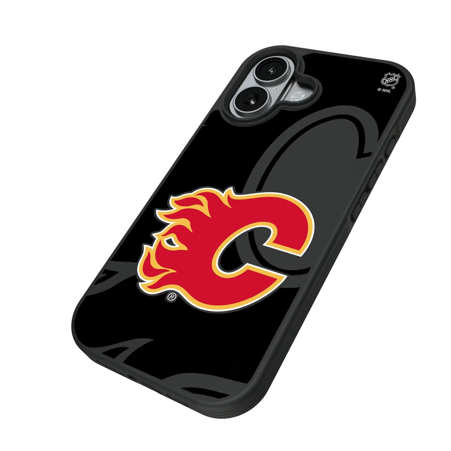 Calgary Flames Monocolor Tilt Bump Phone Case for Apple iPhone