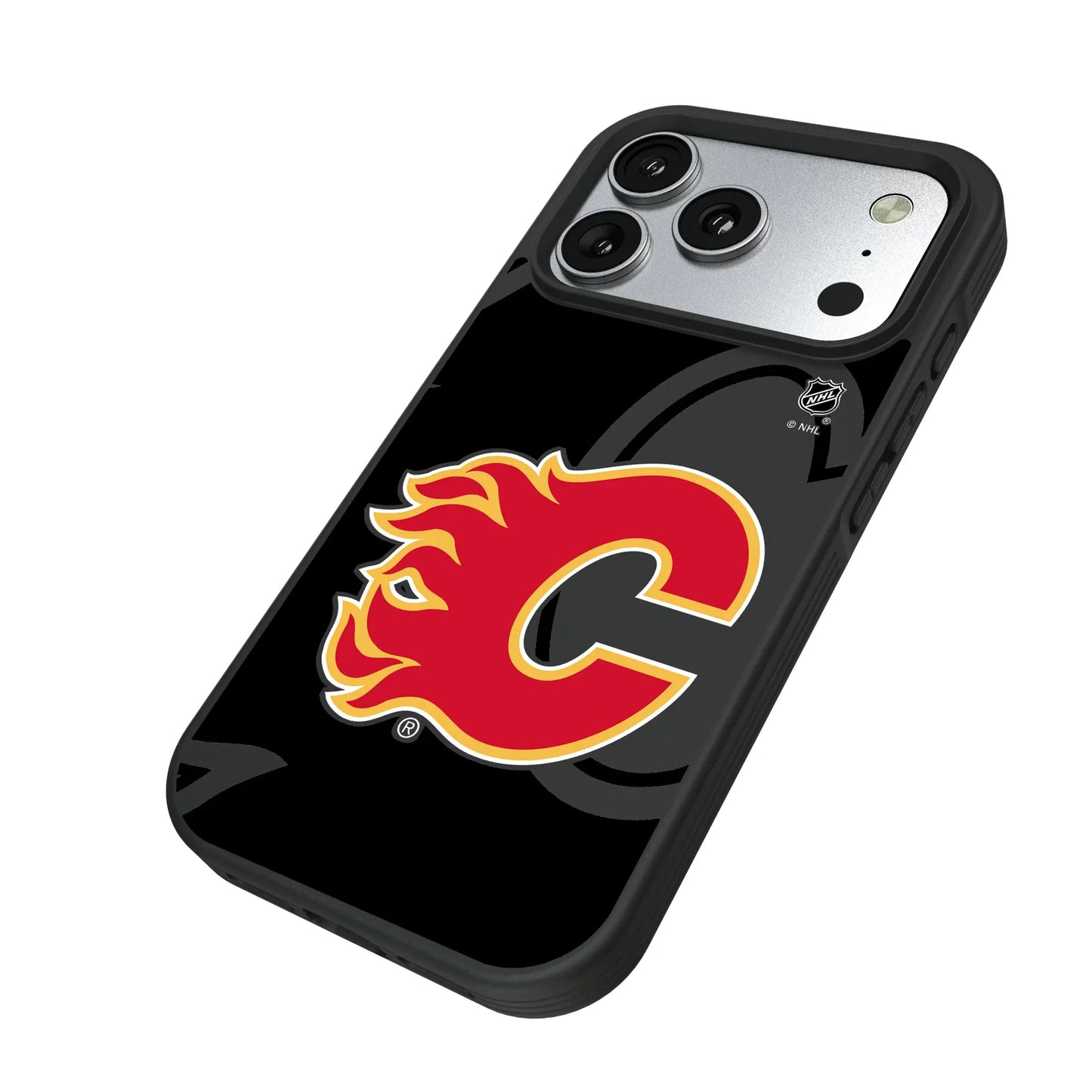 Calgary Flames Monocolor Tilt Bump Phone Case for Apple iPhone