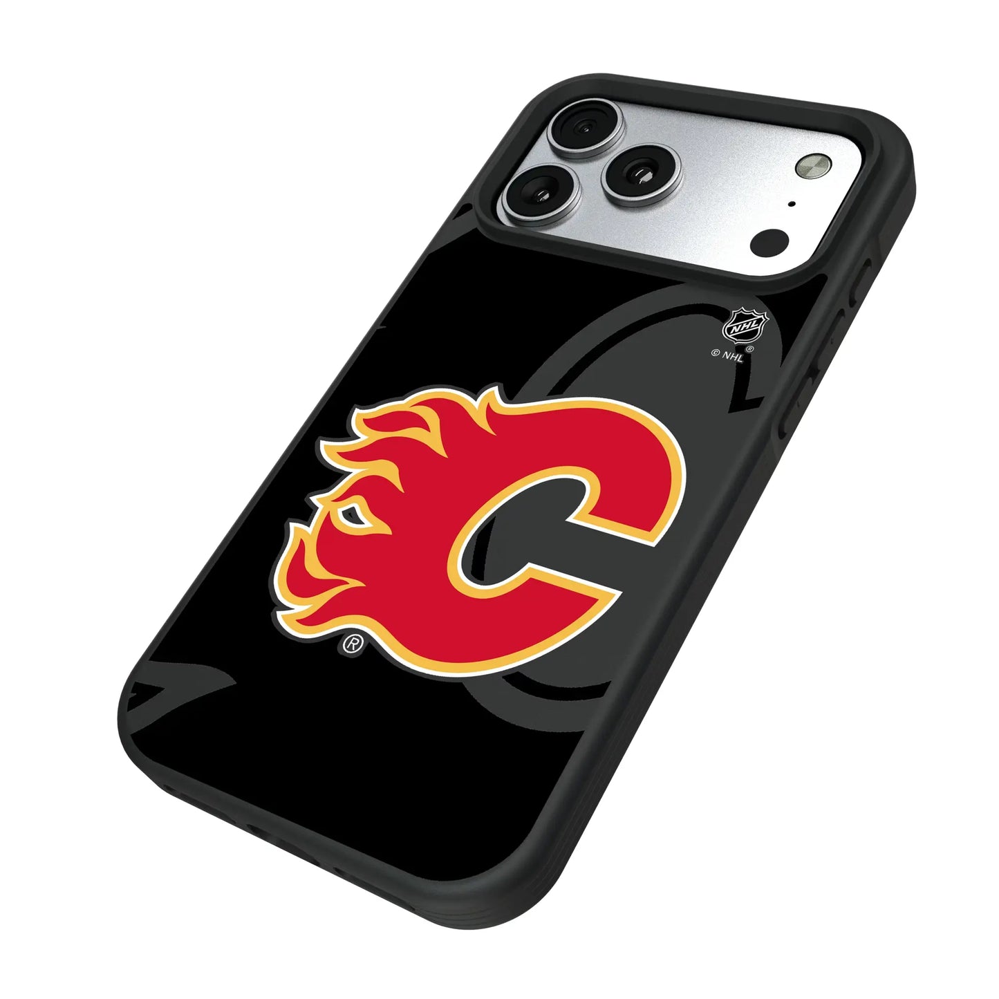 Calgary Flames Monocolor Tilt Bump Phone Case for Apple iPhone