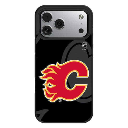 Calgary Flames Monocolor Tilt Bump Phone Case for Apple iPhone