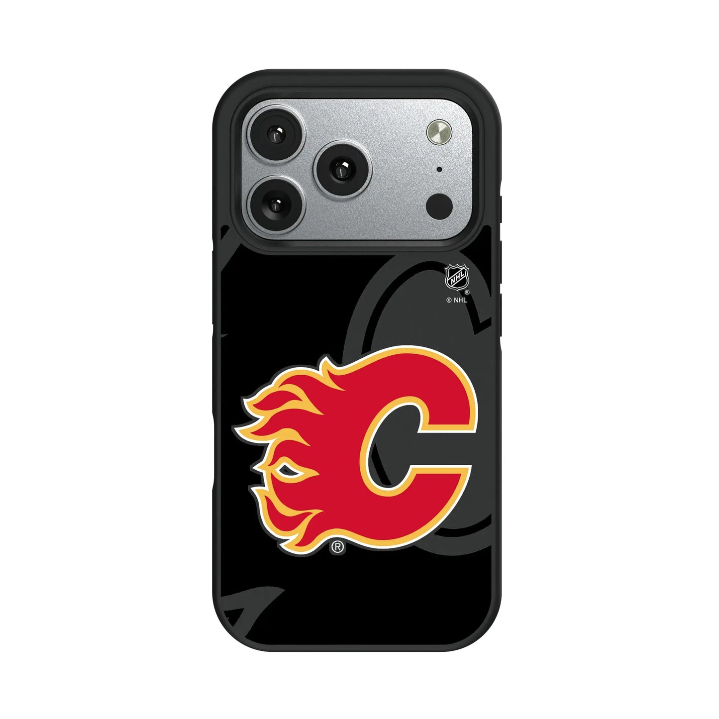 Calgary Flames Monocolor Tilt Bump Phone Case for Apple iPhone